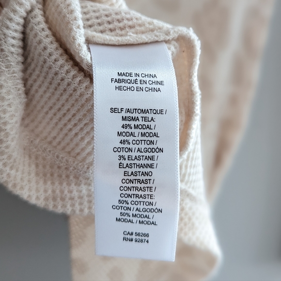 Splendid Forever Leopard Print Henley Top - Picture 12 of 14